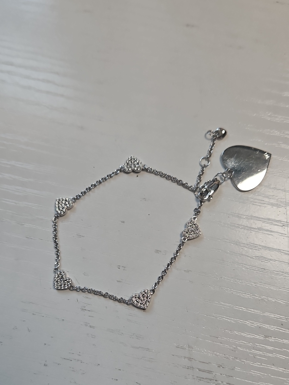 Things Remembered Silver Heart Charm Bracelet